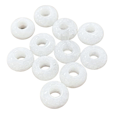 Natural White Jade European Beads G-R488-02H-1