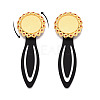 Alloy & Iron Bookmark Cabochon Settings PALLOY-N184-08G-4