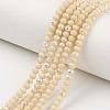 Electroplate Opaque Solid Color Glass Beads Strands EGLA-A034-P10mm-L14-1