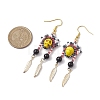 Iron Dangle Stud Earring EJEW-MZ00189-04-3
