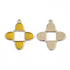 (Holiday Stock-Up Sale)Light Gold Plated Alloy Open Back Bezel Pendants RESI-T045-026C-2