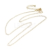 Rack Plating Brass Cable Chain Necklaces for Women NJEW-M048-01G-4