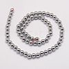 Grade AA Magnetic Synthetic Hematite Bead Strands X-G-P258-05-6mm-2