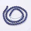 Natural Lapis Lazuli(Filled Color Glue) Beads Strands X-G-K269-02-6mm-2