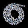 Transparent Electroplate Glass Beads Strands EGLA-N013-T6mm-B-M-3