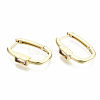 Brass Micro Pave Clear Cubic Zirconia Huggie Hoop Earring EJEW-T046-15G-NF-3