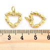 Rack Plating Brass & Cubic Zirconia Pendants KK-S371-05G-3