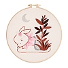 Rabbit Pattern DIY Embroidery Kit DIY-P077-141-1