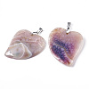 Natural Agate Pendants G-R467-10-2