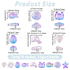 90Pcs 9 Styles Transparent Spray Painted Glass Beads GLAA-BM0001-02A-2