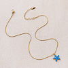 Vintage Ocean 304 Stainless Steel Enamel Starfish Pendant Necklaces for Women LS-FT5866-5