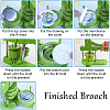 BENECREAT 250 Sets 3 Style Iron Brooch Cabochon Bezel Settings DIY-BC0004-80-5