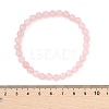 Natural Rose Quartz Beaded Stretch Bracelets BJEW-D446-B-11-8