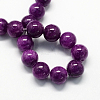 Natural Dyed Yellow Jade Gemstone Bead Strands G-R271-8mm-Y11-3