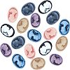 Resin Cameo Lady Head Cabochons CRES-CA0001-02-1