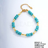 Fashionable Korean Style Brass Synthetic Turquoise Bracelets LH9898-3-1