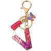 Alloy Resin Butterfly Keychains KEYC-TADJ0002-02G-V-1