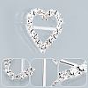   16Pcs 4 Style Heart & Star & Bowknot & Square Shining Wedding Invitation Ribbon Buckles RB-PH0001-16-5