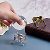 2Pcs 2 Colors Alloy Crystal Ball Holder AJEW-GA0009-66-3