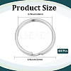 40Pcs 304 Stainless Steel Split Key Rings STAS-CY0001-01A-P-2