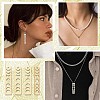 16Pcs 2 Colors 201 Stainless Steel Pendants STAS-SC0005-10-5