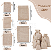  40Pcs 5 Sizes Polyester Imitation Burlap Packing Pouches Drawstring Bags ABAG-NB0001-65-2