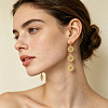 Alloy Flower Stud Dangle Earrings for Women WGBA756-01-1