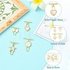 4Pcs 4 Styles Brass Toggle Clasps KK-CJ0003-53-3