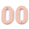 Opaque Spray Painted Acrylic Linking Rings OACR-N009-002A-A14-2