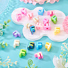 20Pcs UV Plating Opaque Acrylic European Beads OACR-TADJ0001-16F-4