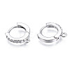 Brass Micro Pave Cubic Zirconia Huggie Hoop Earring Findings KK-T063-012P-NF-4