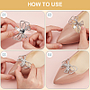 4Pcs 2 Colors Bowknot Alloy Rhinestone Shoe Decorations FIND-CP0002-23-6