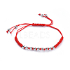 Adjustable Nylon Cord Braided Bead Bracelets and Rings Sets SJEW-JS01029-03-2