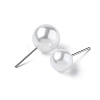 60Pcs 3 Size Grade A Plastic Imitation Pearl Stud Earrings for Women EJEW-YW0001-09-2