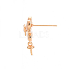 Brass Earring Findings KK-T062-207G-NF-5