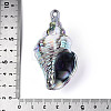 UV Plating Opaque Acrylic Shell Shape Big Pendants SACR-T018-35G-3