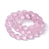Transparent Frosted Glass Beads Strands FGLA-S001-02G-2