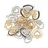 24Pcs 3 Styles 2 Colors Alloy with Crystal Rhinestone Pendants ALRI-TA0001-23-2