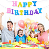 Non-Woven Fabric Cloth Happy Birthday Word Garlands AJEW-WH0398-007-5