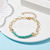 Waxed Cotton Cords Braided Link Bracelets BJEW-JB09963-02-2