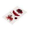 10Pcs 10 Style Halloween Horror Realistic Bloody Wound Scar Removable Temporary Water Proof Tattoos Paper Stickers AJEW-G048-06-4