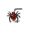 Heart Spider 316L Surgical Stainless Steel with Cubic Zirconia L-Shaped Nose Rings FS-WG44168-01-1