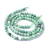 Natural Green Onyx Agate Beads Strands X-G-G213-4mm-05-2