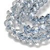 Electroplate Glass Beads Strands GLAA-Q105-04S-4