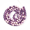 Transparent Baking Paint Glass Beads Strands DGLA-N009-10mm-04-3