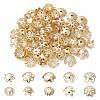100Pcs 10 Styles Alloy Bead Caps PALLOY-CJ0002-77-1
