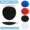4Pcs 4 Colors EVA Cloth Round Fascinator Hat Base for Millinery AJEW-BC0007-39-2