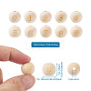 Craftdady 100Pcs 10 Styles Unfinished Natural Wood European Beads WOOD-CD0001-08-8