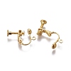 Rack Plated Brass Screw Clip-on Earring Findings LS-X-KK-P169-04G-2