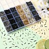 240Pcs 24 Styles Glass Twisted Bugle Beads SEED-YW0003-12-4